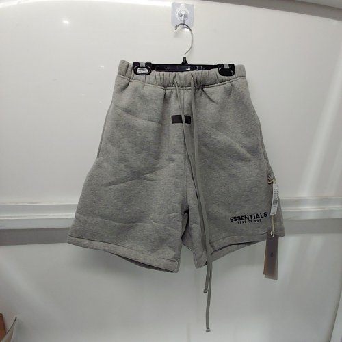 MEN'S FEAR OF GOD ESSENTIALS SHORTS - EXTRA SMALL - DARK OATMEAL image 2