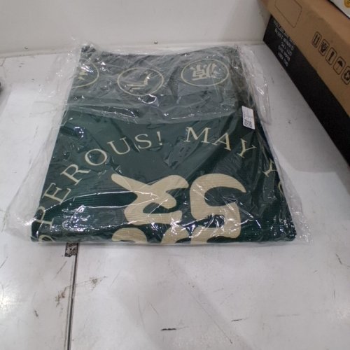 MAHJONG MAT - MAY YOU BE HAPPY AND PROSPEROUS - GREEN image 4