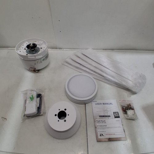 WIVINIYA CEILING FAN WITH LIGHT AND REMOTE/APP CONTROL - 46" - WHITE (MODEL:8233-WHITW-46) image 2