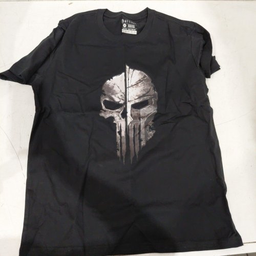 MENS ATTIFIT GRAPHIC TEE SKULL DESIGN T-SHIRT - MEDIUM - BLACK (MODEL: CUSTOM DESIGN PREMIUM FABRIC) image 2