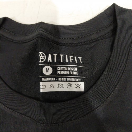 MENS ATTIFIT GRAPHIC TEE SKULL DESIGN T-SHIRT - MEDIUM - BLACK (MODEL: CUSTOM DESIGN PREMIUM FABRIC) image 3