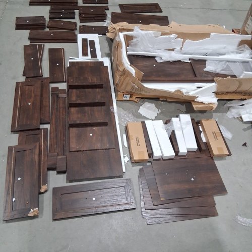 AITJUNZ FARMHOUSE 6-DRAWER DRESSER - 1.5" D X 48" W X 32" H - BROWN (ITEM: LD25006-BR) image 3
