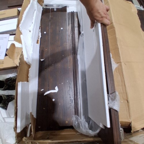 AITJUNZ FARMHOUSE 6-DRAWER DRESSER - 1.5" D X 48" W X 32" H - BROWN (ITEM: LD25006-BR) image 11