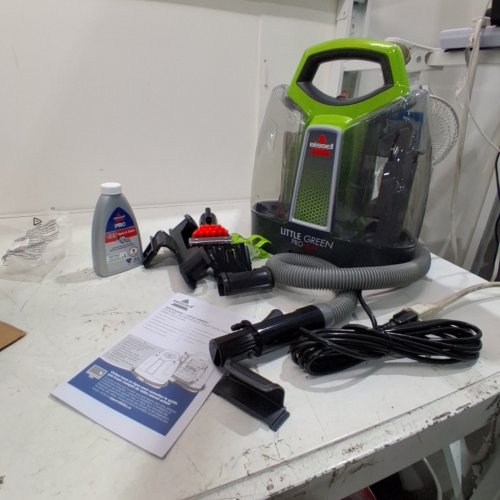 BISSELL LITTLE GREEN PROHEAT PORTABLE DEEP CLEANER/SPOT CLEANER - GREEN/GREY (MODEL: 2694B) image 4