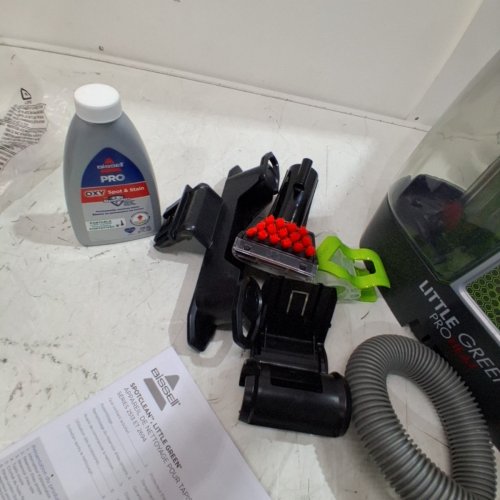 BISSELL LITTLE GREEN PROHEAT PORTABLE DEEP CLEANER/SPOT CLEANER - GREEN/GREY (MODEL: 2694B) image 6