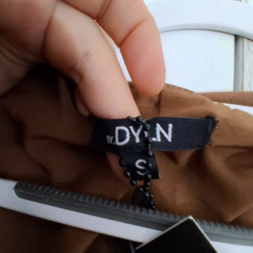 WOMEN'S BY.DYLN SLEEVELESS ZIPPERED REGINA TOP - SMALL - BROWN/SILVER image 2