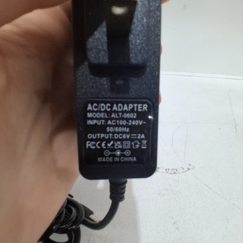 AC/DC POWER ADAPTER - 6V, 2A - BLACK (MODEL: ALT-0602) image 3