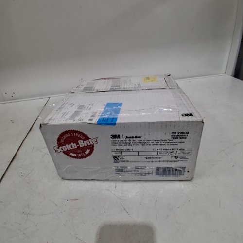 10pk SCOTCH-BRITE ROLOC COARSE GRIT CLEAN AND STRIP DISC/QUICK-CHANGE ATTACHMENT - 4" X 1/2" - SILICON CARBIDE - (MODEL: 07466) image 3