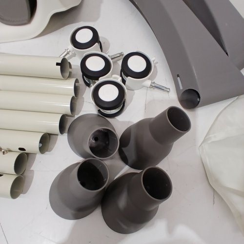 4-IN-1 CONVERTIBLE HEIGHT ADJUSTABLE BABY HIGHCHAIR WITH WHEELS & PU CUSHION - GREY (MODEL: ROU-002) image 5