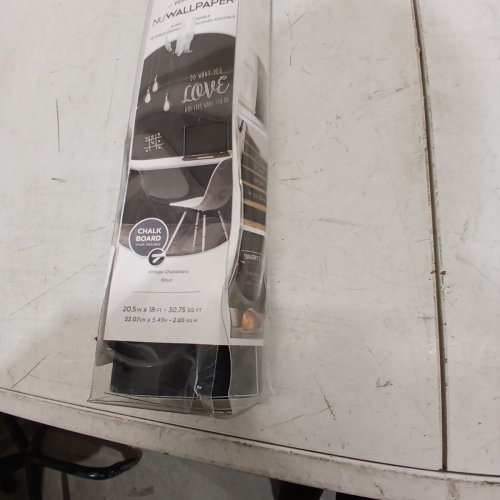 NUWALLPAPER VINTAGE CHALKBOARD PEEL & STICK WALLPAPER - 20.5" X 18FT (30.75 SQ.FT) - BLACK (MODEL: NU2220) image 3