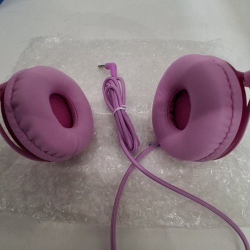 KID'S MPOW WIRED FOLDABLE HEADPHONES WITH VOLUME CONTROL - PINK (MODEL: BH385A) image 2