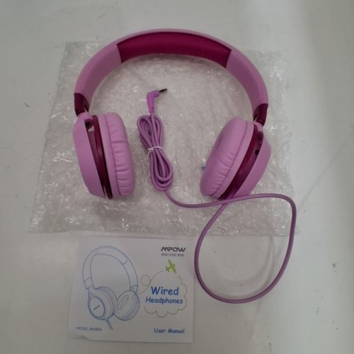 KID'S MPOW WIRED FOLDABLE HEADPHONES WITH VOLUME CONTROL - PINK (MODEL: BH385A) image 3