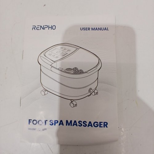 RENPHO MOTORIZED FAST HEATING FOOT SPA BATH MASSAGER WITH POWERFUL BUBBLE JETS & AUTOMATIC SHIATSU MASSAGING ROLLERS - BROWN (MODEL: JD-618) image 6
