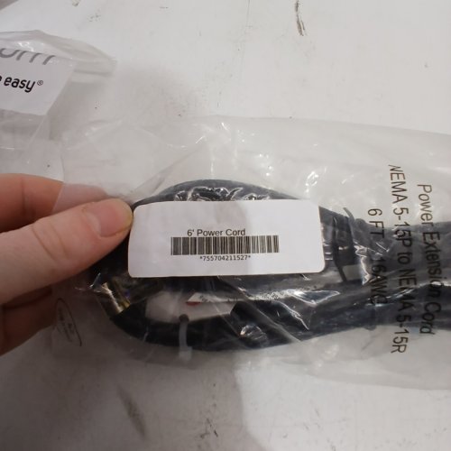 POWER CORD EXTENSION - NEMA 5–15R TO NEMA 5–15P - 6FT - BLACK image 2