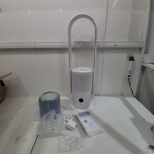 U ULTTY BLADELESS TOWER FAN / AIR PURIFIER COMBO, TRUE HEPA FILTER 99.97% - OSCILLATING AND TILT TOWER FAN WITH REMOTE CONTROL - 32" , WHITE (MODEL: CR022D) image 3