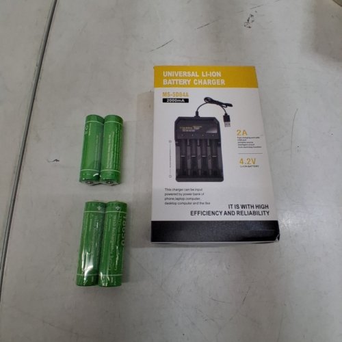 UNIVERSAL LI-ION BATTERY CHARGER with 3.7v batteries -2000MA OUTPUT - BLACK (MODEL: MS-5D84A) image 4