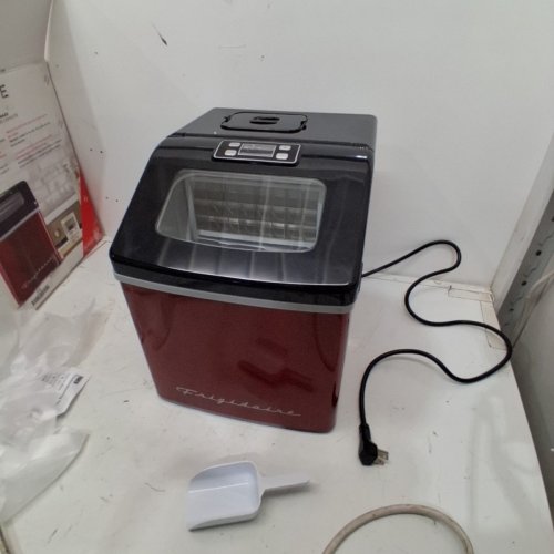 FRIGIDAIRE EXTRA LARGE CAPACITY CLEAR ICE MAKER LCD CONTROL 40LBS OF ICE IN 24HRS - 2.3QT WATER RESIVOIR - RED - (MODEL: EFIC452-SSRED image 4