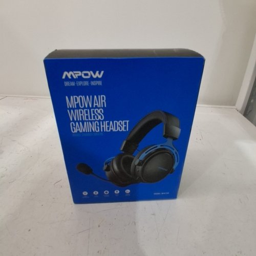 MPOW AIR WIRELESS GAMING HEADSET WITH NOISE CANCELLING MIC - 17HR PLAYTIME - BLACK/BLUE (MODEL: BH415A) image 3
