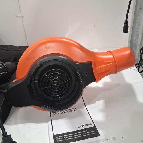 BLACK+DECKER CORDED VACUUM BACKPACK LEAF BLOWER & MULCHER - 250MPH/ 400CFM - BLACK/ORANGE (MODEL: BEBL7000) image 7