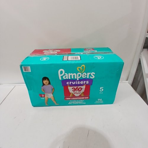 96PK PAMPERS PULL ON CRUISERS 360° 100% LEAKPROOF FIT DISPOSABLE BABY DIAPERS - SIZE 5 (27LBS+) image 3