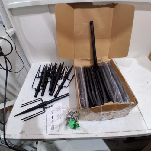 8PK STRING LIGHT POLES - 10FT - BLACK image 2