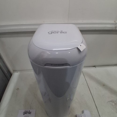 DIAPER GENIE PLATINUM DIAPER STAINLESS STEEL DIAPER PAIL WITH EASY ROLL REFILL - WHITE image 5
