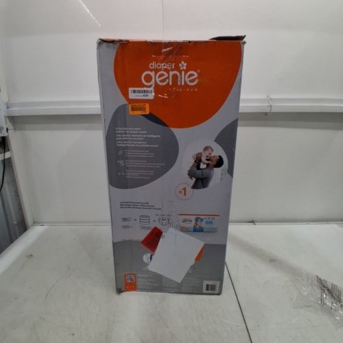 DIAPER GENIE PLATINUM DIAPER STAINLESS STEEL DIAPER PAIL WITH EASY ROLL REFILL - WHITE image 7
