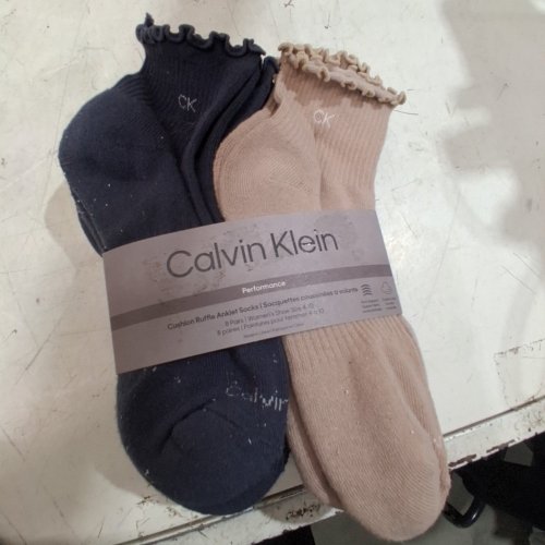 8PK WOMEN'S CALVIN KLEIN CASUAL CUSHION ANKLET SOCKS - SIZE 4-10 - NAVY/TAN/PINK (STYLE: 1924044) image 2