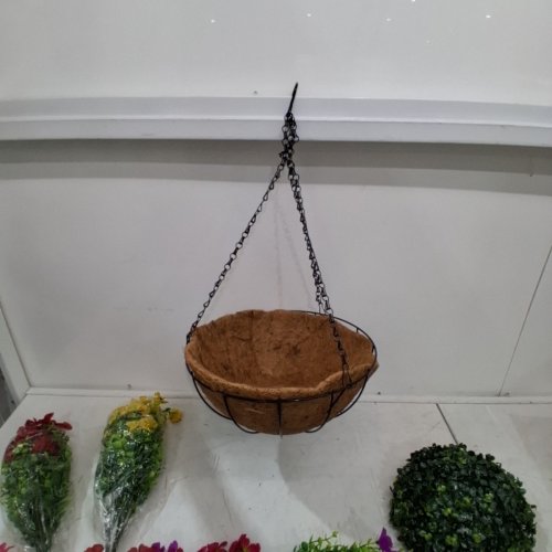 MERKAUNIS HANGING ARTIFICIAL REALISTIC FLOWERS BASKETS - 12" ROUND - PURPLE RED PINK YELLOW (MODEL: MERKAUNIS0305-5) image 3