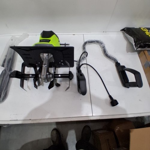 STEELITE CORDED ELECTRIC TILLER FOR SOIL PREPARATION AND LANDSCAPING - 10 AMP - 360 RPM - 14" - GREEN - (MODEL:DG590) image 2