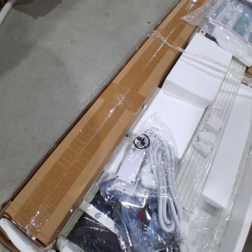 LIKIMO DOUBLE CHAISE LONGUE AND PULL-OUT BED FRAME - 44.7" X 75" X 45.2" - TWIN BED - WHITE image 4