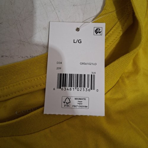 WOMEN'S GEORGE RIB T-SHIRT - LARGE - YELLOW (STYLE: GRS61021LD) image 2