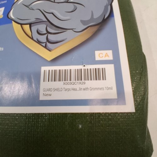 GUARD SHIELD HEAVY DUTY TARP WITH REINFORCED EYELETS - 16FT X 20FT - 10 MIL - GREEN image 2