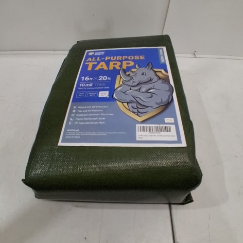 GUARD SHIELD HEAVY DUTY TARP WITH REINFORCED EYELETS - 16FT X 20FT - 10 MIL - GREEN image 3
