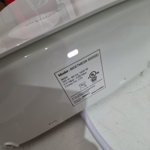 COWAY ELECTRONIC BIDET ELONGATED TOILET SEAT WITH INSTANTANEOUS WATER HEATING AND HEATED SEAT/DRYER, AUTO OPEN/CLOSE LID, NIGHT LIGHT, DEODORIZER, STAINLESS NOZZLE AND REMOTE CONTROL 500S (MODEL: BIDETMEGA 500S(E)) image 2