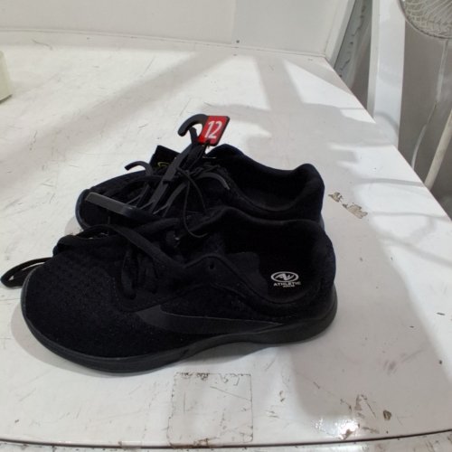 BOYS TODDLER ATHLETIC SHOES - SIZE 12 - BLACK image 2