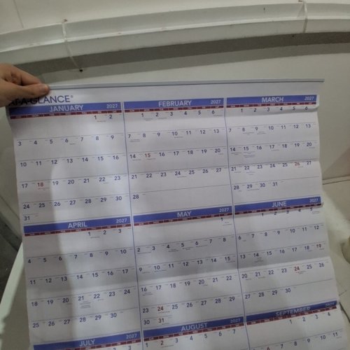 AT-A-GLANCE YEARLY WALL CALENDAR - 24" X 36" - 2027 - WHITE image 3