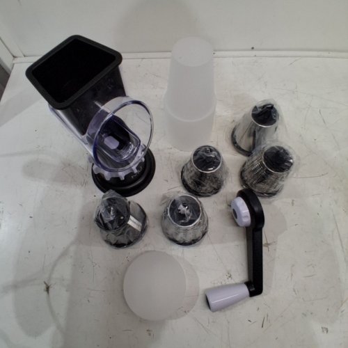 MIU ROTARY FOOD GRATER WITH ATTACHMENTS - BLACK/SILVER (MODEL: 1796155) image 2