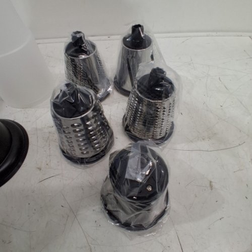 MIU ROTARY FOOD GRATER WITH ATTACHMENTS - BLACK/SILVER (MODEL: 1796155) image 3
