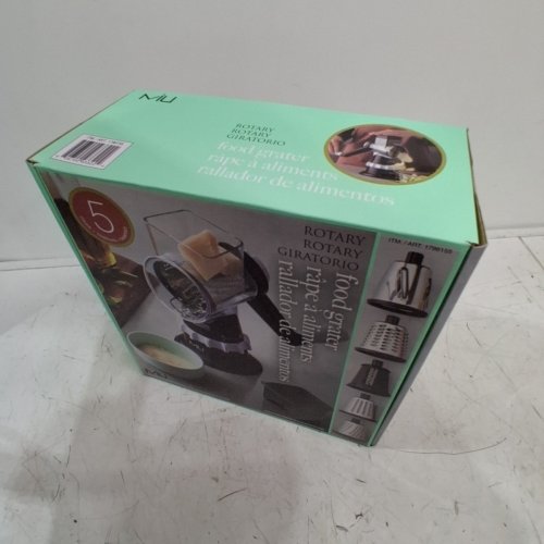 MIU ROTARY FOOD GRATER WITH ATTACHMENTS - BLACK/SILVER (MODEL: 1796155) image 4
