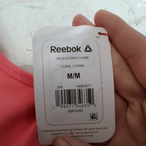 REEBOK RACERBACK SPORTS BRA - MEDIUM - CORAL (STYLE: REW231BR01CA066) image 3