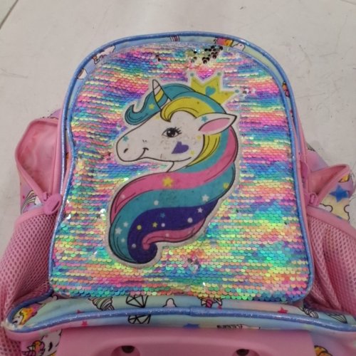 UNICORN ROLLING BACKPACK - PINK / MULTICOLOUR image 4