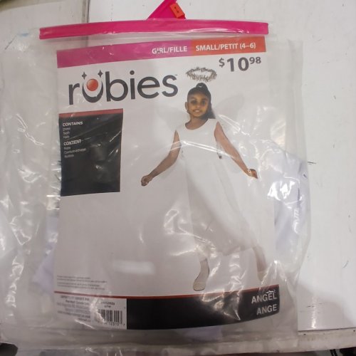 3PC GIRLS RUBIES ANGEL COSTUME - SMALL (4-6) - WHITE (STYLE: 887749) image 2