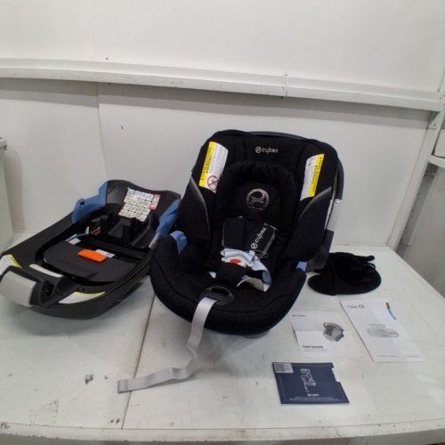 CYBEX ATON 2 INFANT CAR SEAT SLIM FIT, ULTRA LIGHTWEIGHT WITH SENSORSAFE TECHNOLOGY AND BASE - LAVASTONE BLACK (MODEL: 519004629) image 4