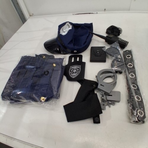 8PC KIDS JOYCOVER DELUXE POLICE COSTUME WITH ACCESSORIES - SMALL - NAVY image 3