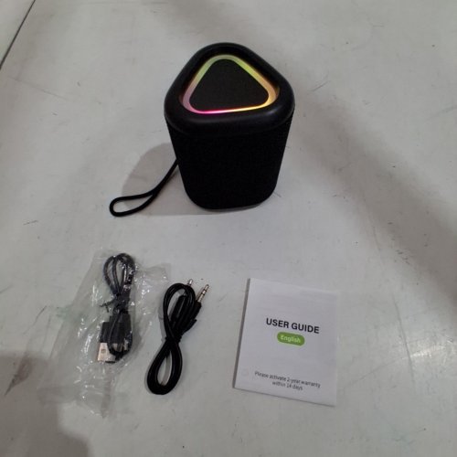 AOWOKA LED BLUETOOTH SPEAKER - IPX7 WATERPROOF - BLACK (MODEL: M6) image 3