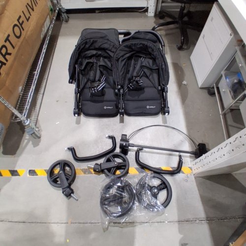 SAFETY 1ST DOUBLE DOUBLE DUO STROLLER - 30" WIDE - BLACK (MODEL:01314CKSR) image 2