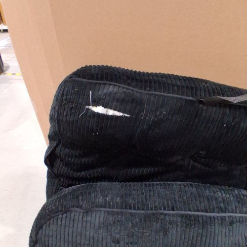 FOLDING SOFA BED WITH PILLOW AND BACK SUPPORT - CORDUROY BLACK image 4