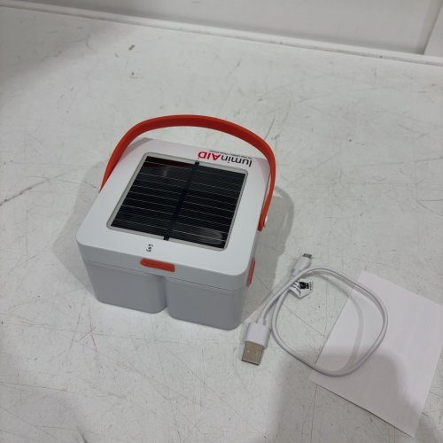 LUMINAID TRIO SOLAR CUBE LED LANTERNS WITH PHONE CHARGER- 5 V/2A INPUT; 5 V/1A OUTPUT - WHITE / RED (MODEL: PLCUB) image 4