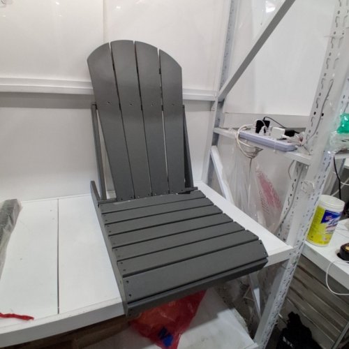 POLYWOOD ADIRONDACK MUSKOKA HAIGH BACK DOCK/PATIO CHAIR - 33" - 30" X 36" - 325 LBS CAP - GREY - (MODEL: 2001301) image 2